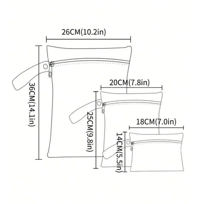 Wet Dry Bag 3PCS