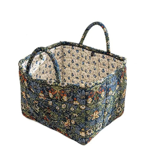 Pastoral Style Fabric Storage Basket